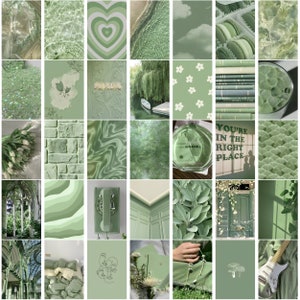 150 PCS | Sage/Pastel Green Aesthetic Photo Wall Collage Set | Both Landscape and Portrait 4x6 Images | DIGITAL DOWNLOAD