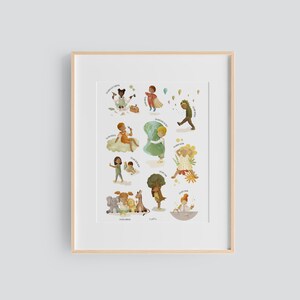 Affirmationsposter A3 A4 Poster Affirmationen für Kinder | Poster Kinderzimmer Bilder Positive Glaubenssätze Illustrationen