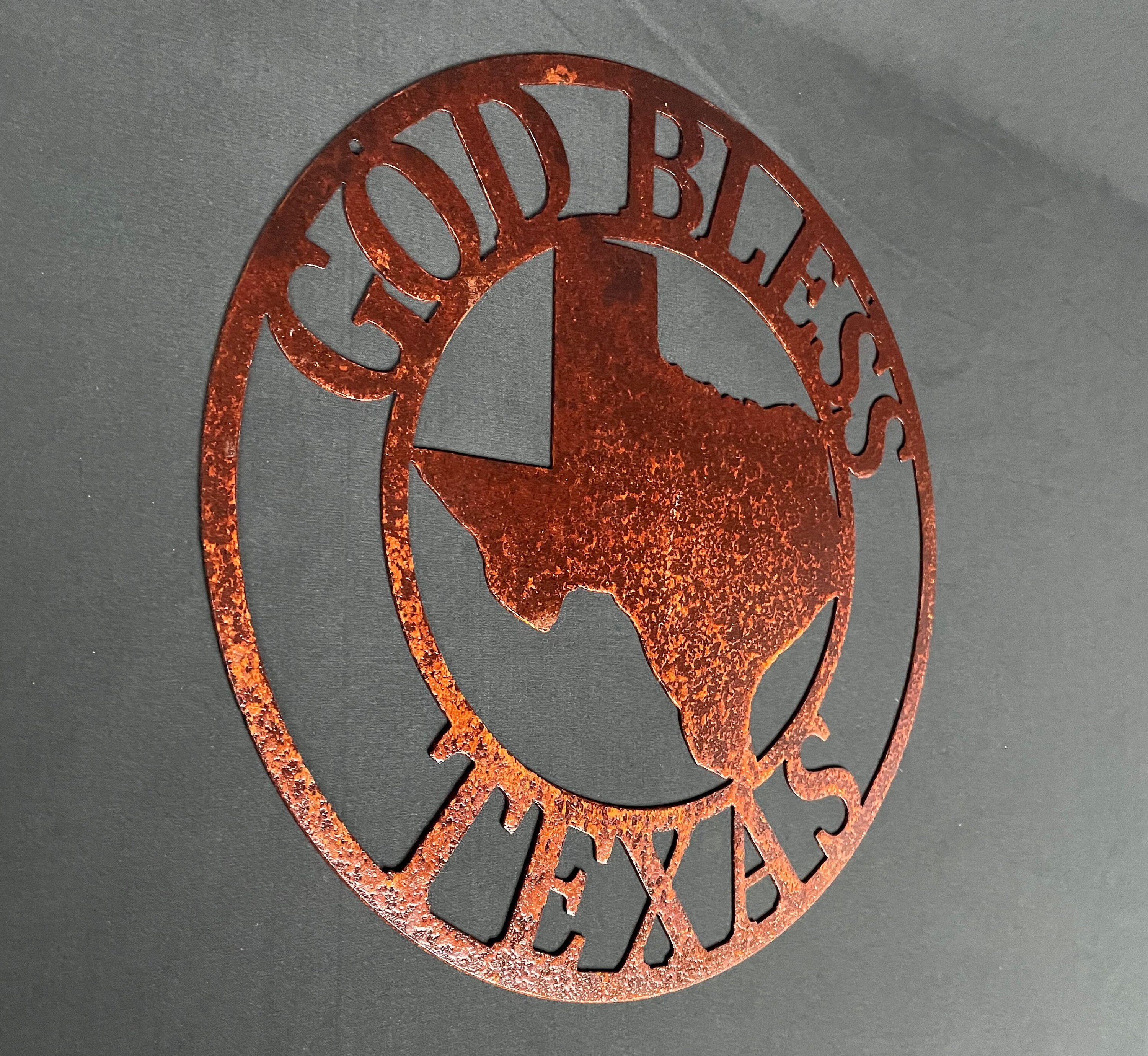 God Bless Texas Sign Rustic Metal Custom Texas Sign Metal - Etsy