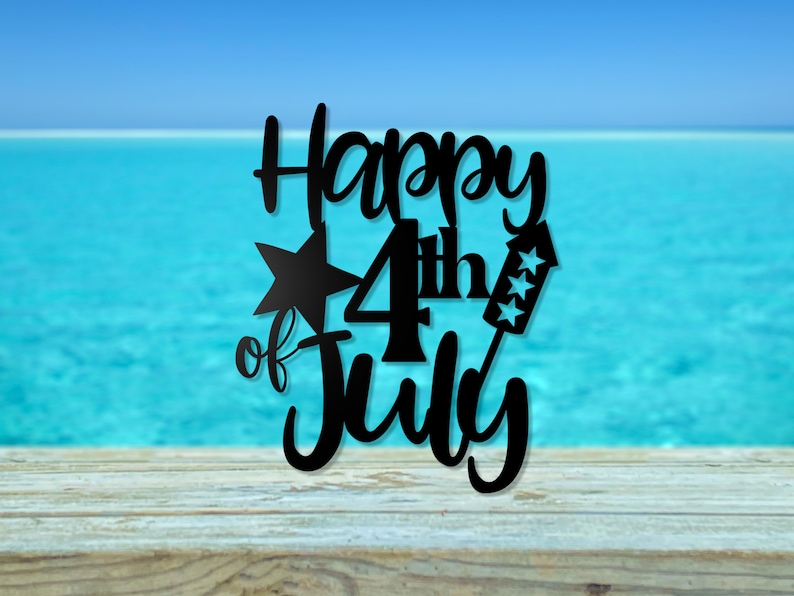 Happy 4th of July Sign Independence Day Patriotic Decor - Etsy