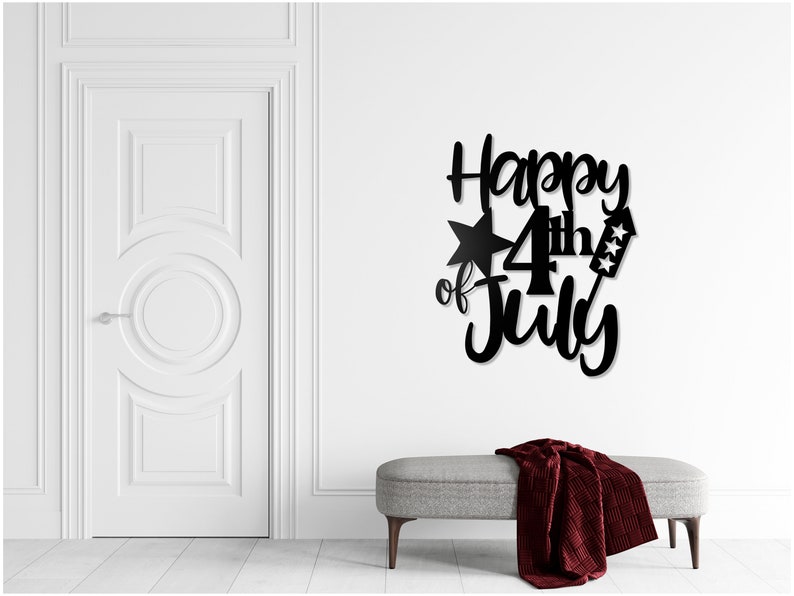 Happy 4th of July Sign Independence Day Patriotic Decor - Etsy