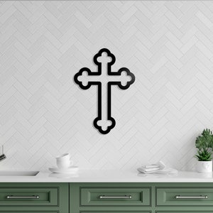 Rustikales Metall Kreuz, Christian Home Decor | Kreuz Wanddekor | Metall Wandbild