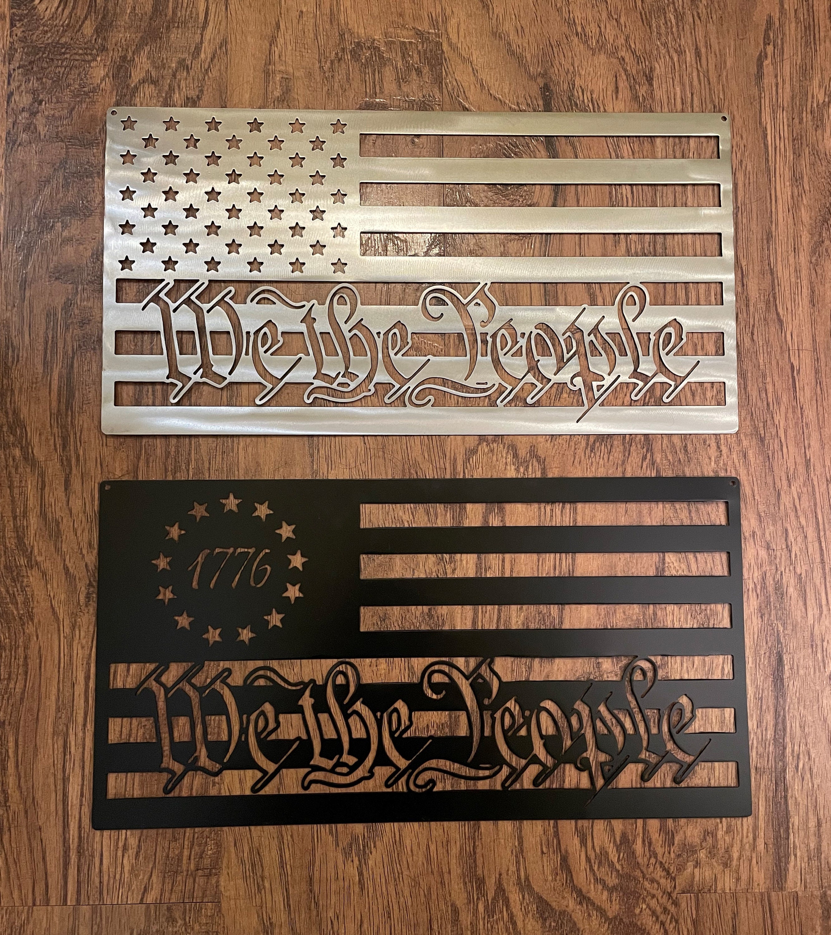 Bandiera Americana 1776 "We The People" Con Cerchio Di Stelle, 3x5 Ft, Con Grommet