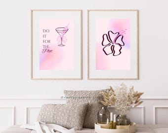 Aesthetic Printable Posters “Do it for the plot” for girlie room