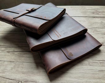 Leather Journal A5 B5 A4: Vintage Personalized Bound Notebook Lined Blank Sketchbook