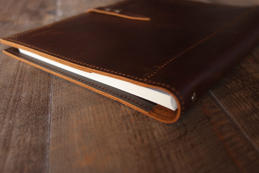 Custom Leather Portfolio Binder 3 Ring With Zipper for Men Etsy