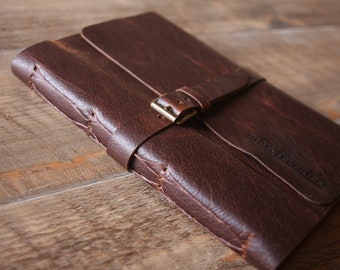Personalized Leather Photo Album: Handmade Wedding Memory Book