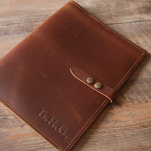 Personalized Leather Portfolio: Handmade Legal Pad Holder