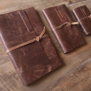 Personalisierte Leder Journal, A5 gebunden Notebook Journal Scrapbook Cover, leere oder gefüttert Papier A4 Leder kleine Skizzenbuch Männer Frauen