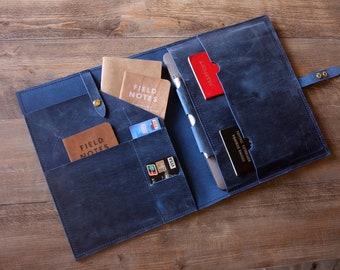 Personalized Leather Surface Book Sleeve: Vintage Laptop Portfolio
