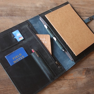 Handmade Buffalo Leather Padfolio: A4 Legal Pad Holder