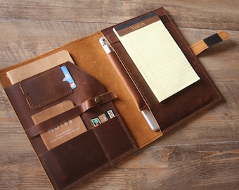 Leather MacBook Sleeve: Personalized Buffalo Leather Portfolio
