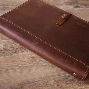 Carpeta portadocumentos de cuero personalizada con 3 anillas y cremallera para hombres y mujeres, funda para cuaderno rellenable, organizador de documentos