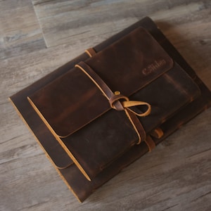 Braun Vintage custom Zeitschriften, personalisierte A5 gebunden Notebook Journal Cover, leer oder gefüttert Papier große A4 Leder Zeitschriften für Männer Frauen
