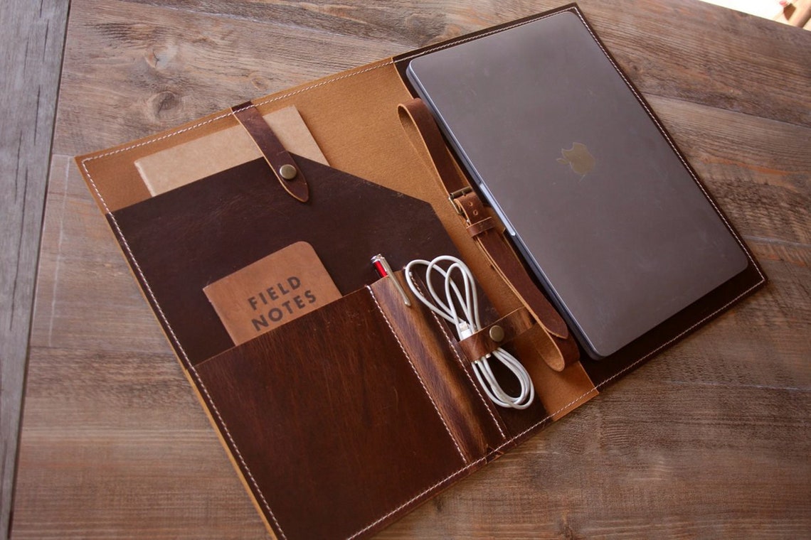 Leather Macbook Pro 16 Case Sleeve Personalized Macbook Air Etsy