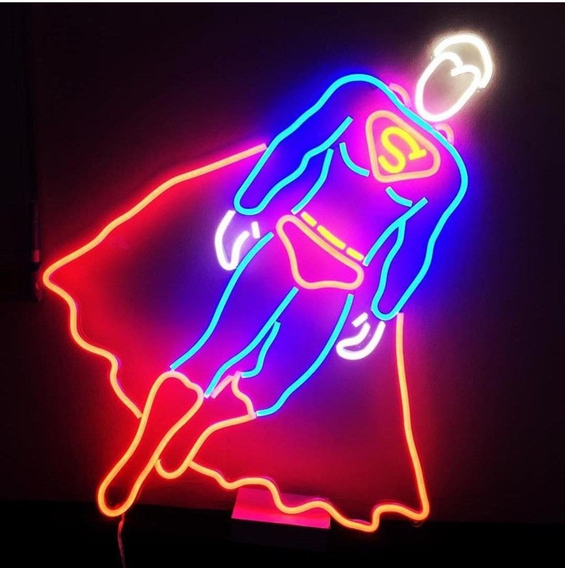 Superman neon sign Superman Neon light sign Hero neon sign | Etsy