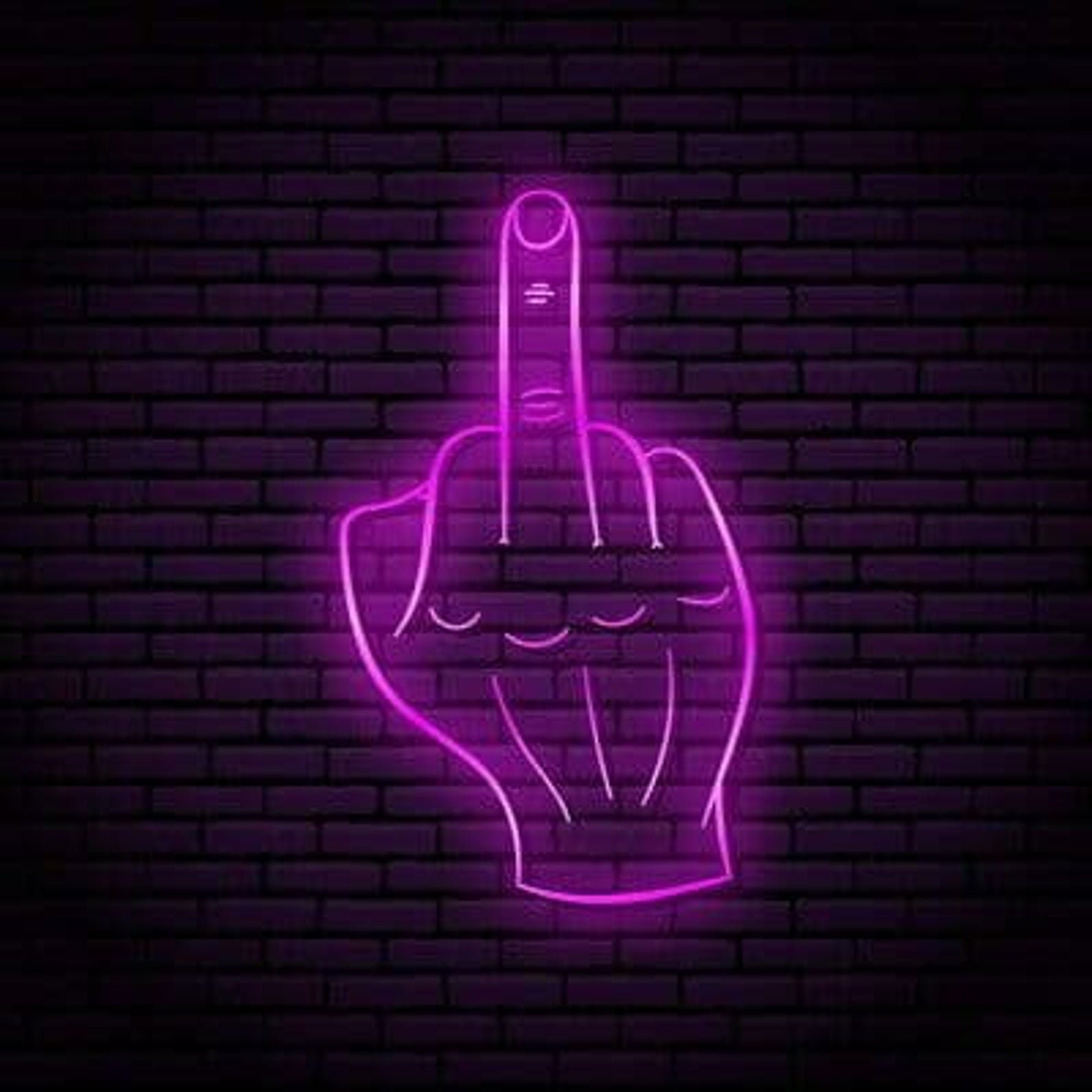 Fuck u neon sign finger Neon light sign Led neon sign Neon - Etsy