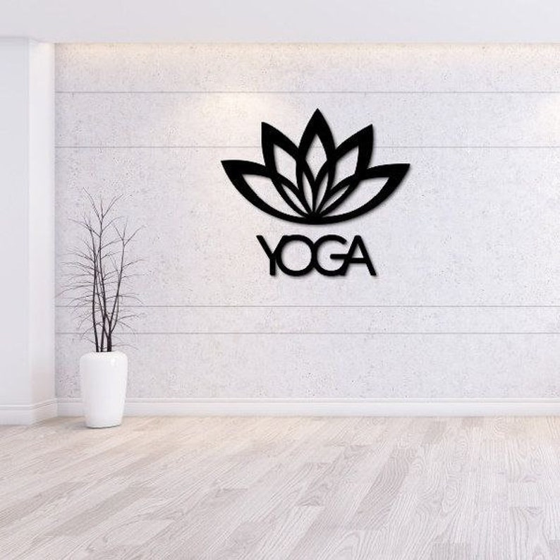 Yoga business sign map Wall Art Geometric Made of Eco-Friendly Wood 30,40,50 or 65 cm Gift Wooden Animal Decor Home Decor