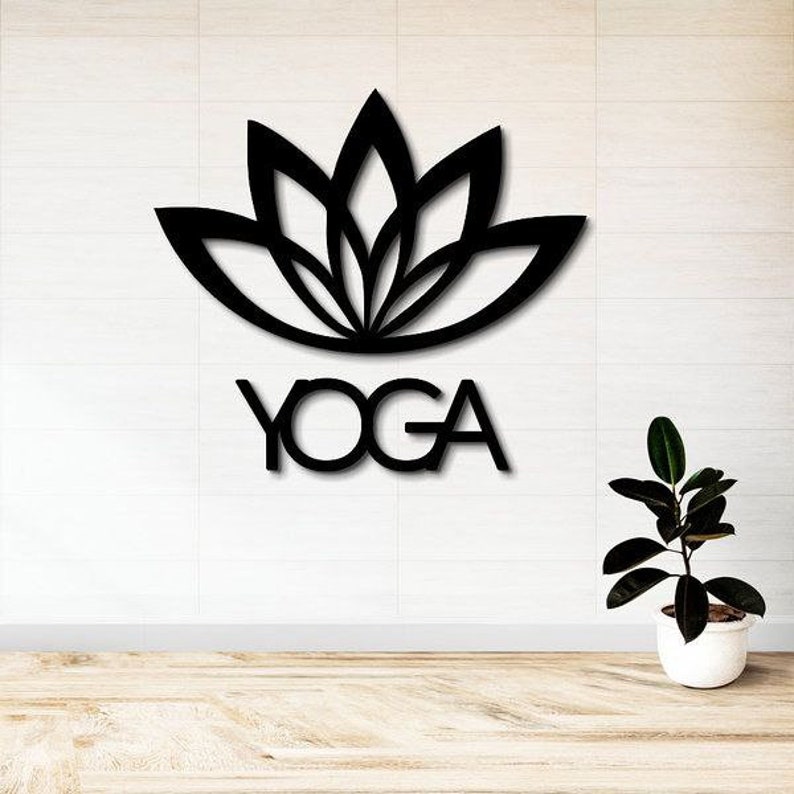 Yoga business sign map Wall Art Geometric Made of Eco-Friendly Wood 30,40,50 or 65 cm Gift Wooden Animal Decor Home Decor