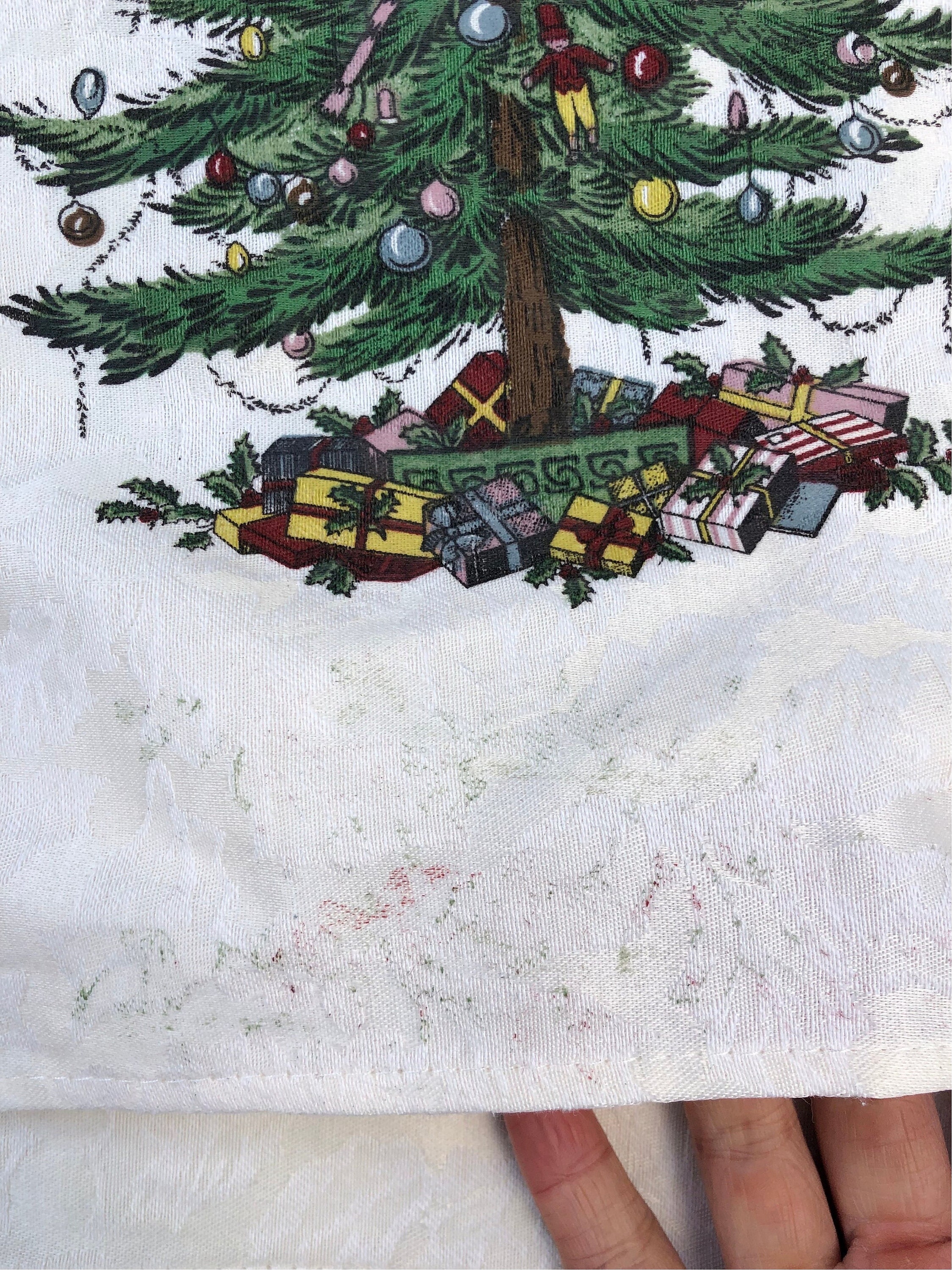 Spode Christmas Tree Print Tablecloth Oblong Christmas Gift Etsy UK