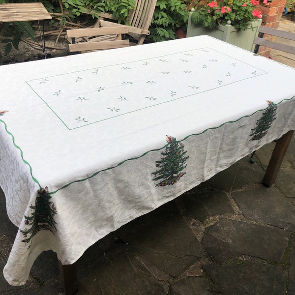 Belle nappe oblongue imprimée sapin de Noël, cadeau de Noël