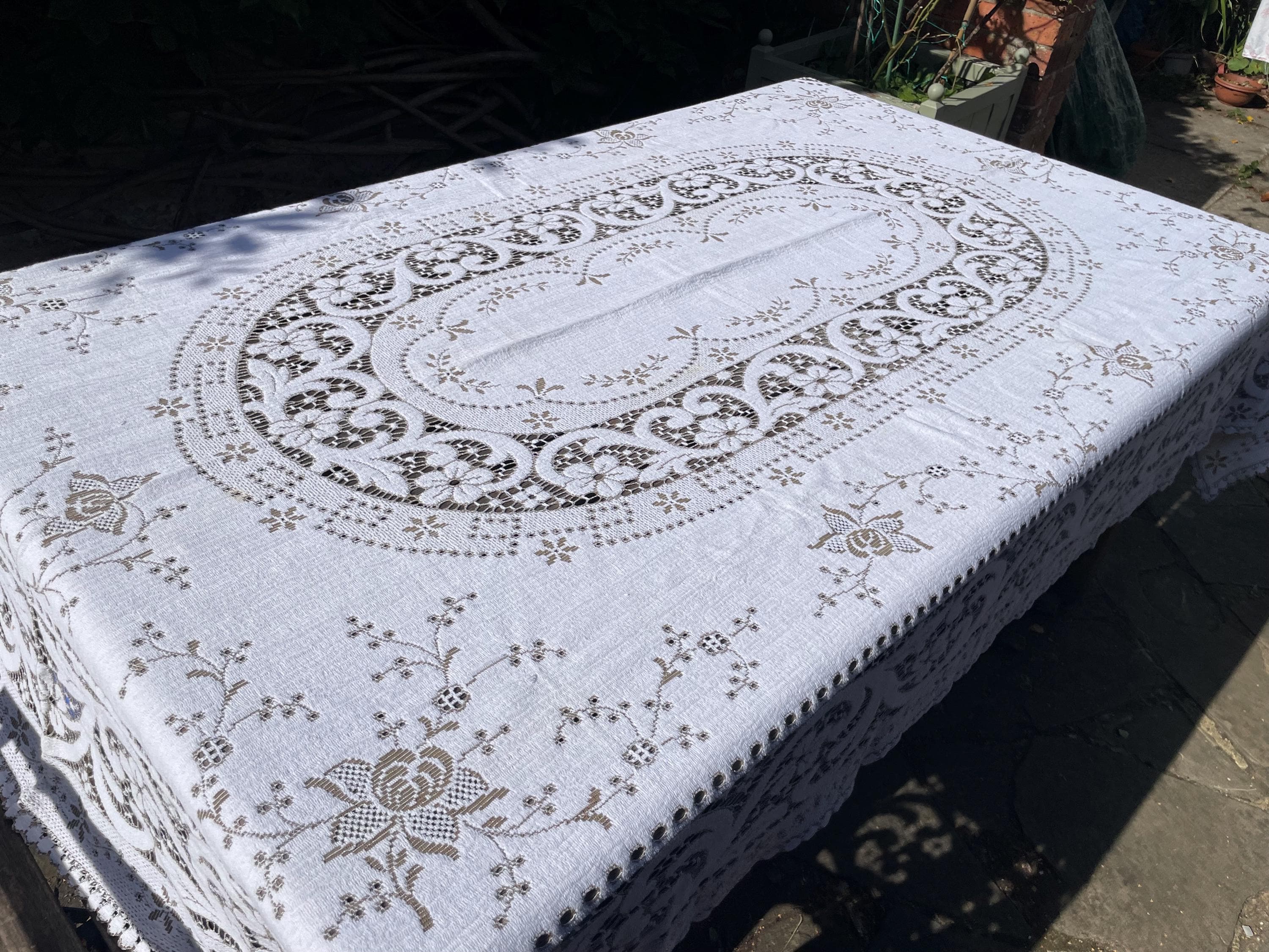 Quaker lace tablecloth - Etsy 日本