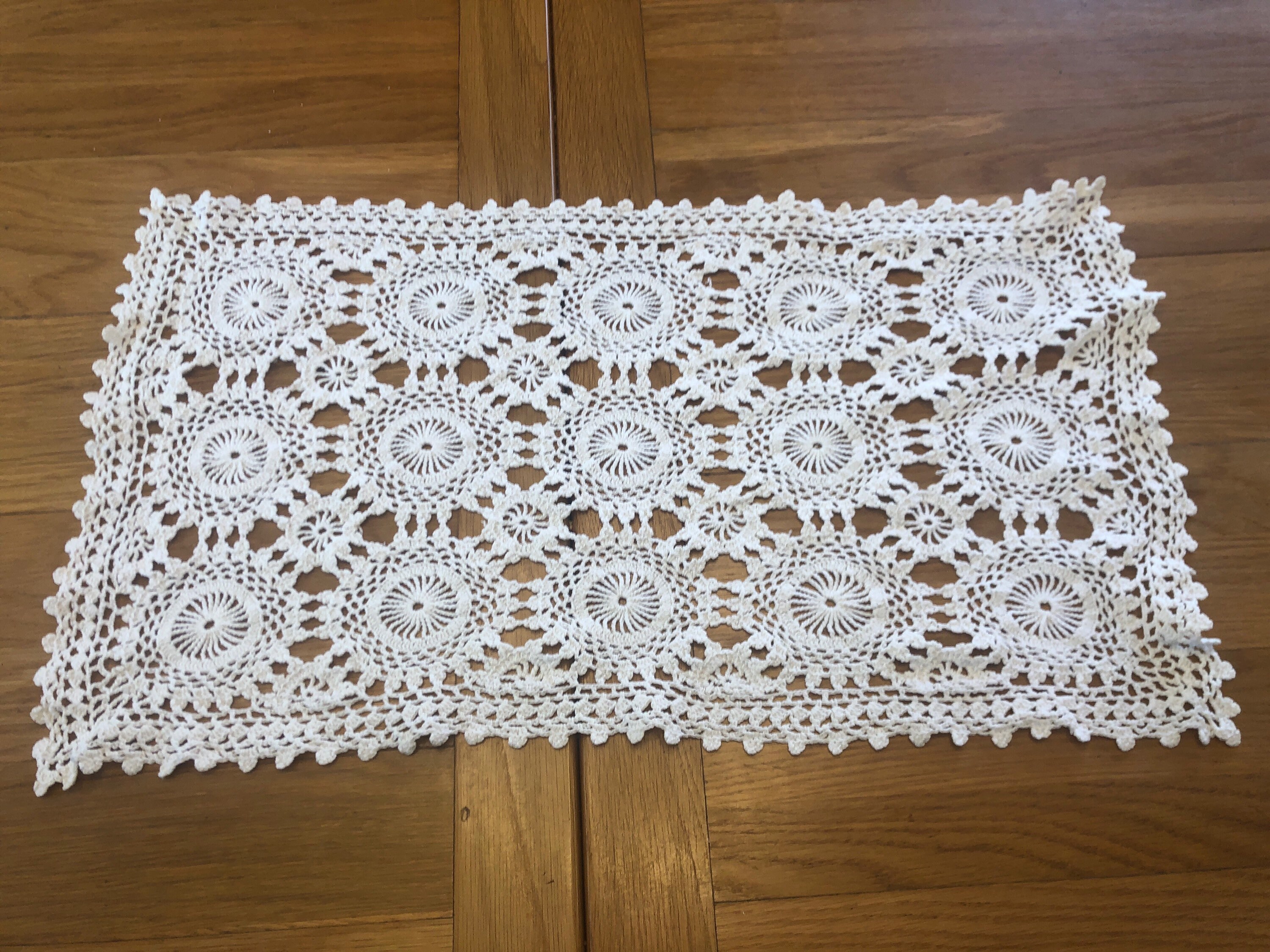 VINTAGE CROCHET Cotton Lace Table Mats Dressing Table Mats Etsy UK