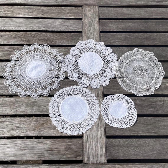 Set of 5 Vintage Embroidered Hand-made Lace Detailed Tablecloth Dressing  Table Mats Traymat - Etsy Israel
