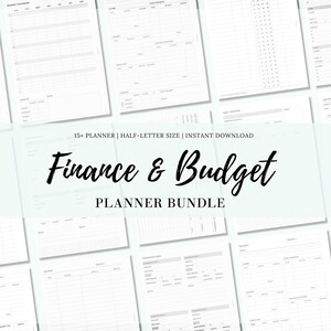 20 Budget Finance Planner Pack Printable Half size Inserts, Debt Payoff Tracker, Money Goal Planning, Savings Planner, Instant Download