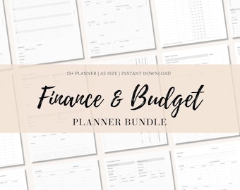 20 Finance Budget Planner A5 Inserts Printable Bundle, Money Savings Tracker Template, Bill Organizer, Income Expense Log, Digital Download