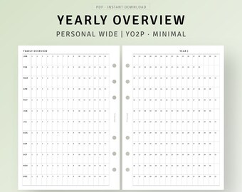 Year on Two Pages - Etsy