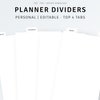 Planner Dividers A5 Printable PDF, PNG Editable Side Tab Template ...