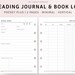 Pocket Plus, Reading Tracker Printable Inserts, Book Review Log Journal ...