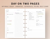 Day on 2 Pages HP Mini Printable Simple Daily Planner Pdf - Etsy