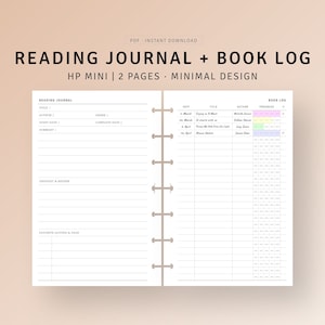 Reading Book Template Printable HP Mini Inserts Book Shelf Reading