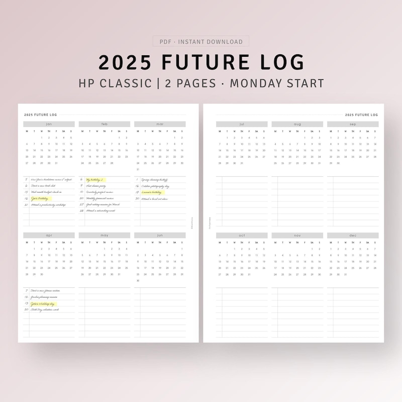 Electronic Calendar 2025 Etsy