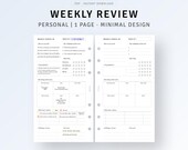 Week in Review Printable Personal Inserts, Weekly Reflection Journal Template, Weekly Check-In, Week Goal Tracker Summary, Digital Download