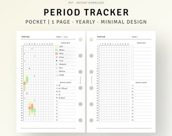 Period Tracker Printable Pocket Size Inserts, Menstruation Log, FertilityOvulation Tracking Sheet, Period Cycle Length, Digital Download