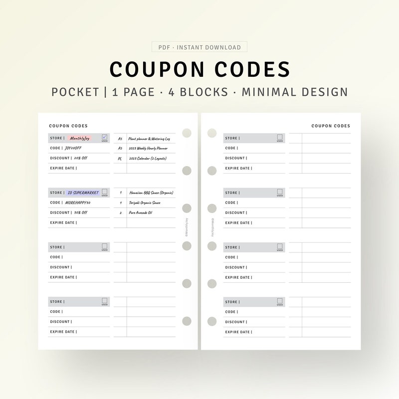 Coupon Codes - Etsy