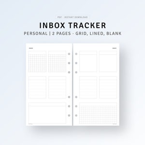 Personal, Inbox Tracker Planner Printable To do List, Get It Done List, Brain Dump Page, Filofax Personal, Task List Organizer Inserts