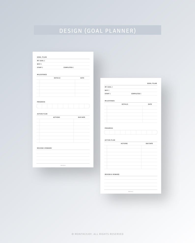 TN STANDARD, Goal Planner Printable Life Goal Setting Vision Board ...