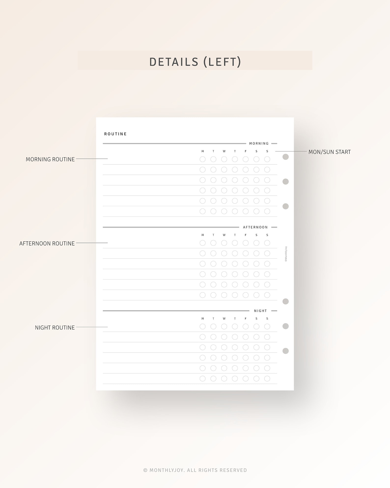 Routine Inerts Routine Planner Printable A5 Inserts, Morning Night Routine Tracker ...