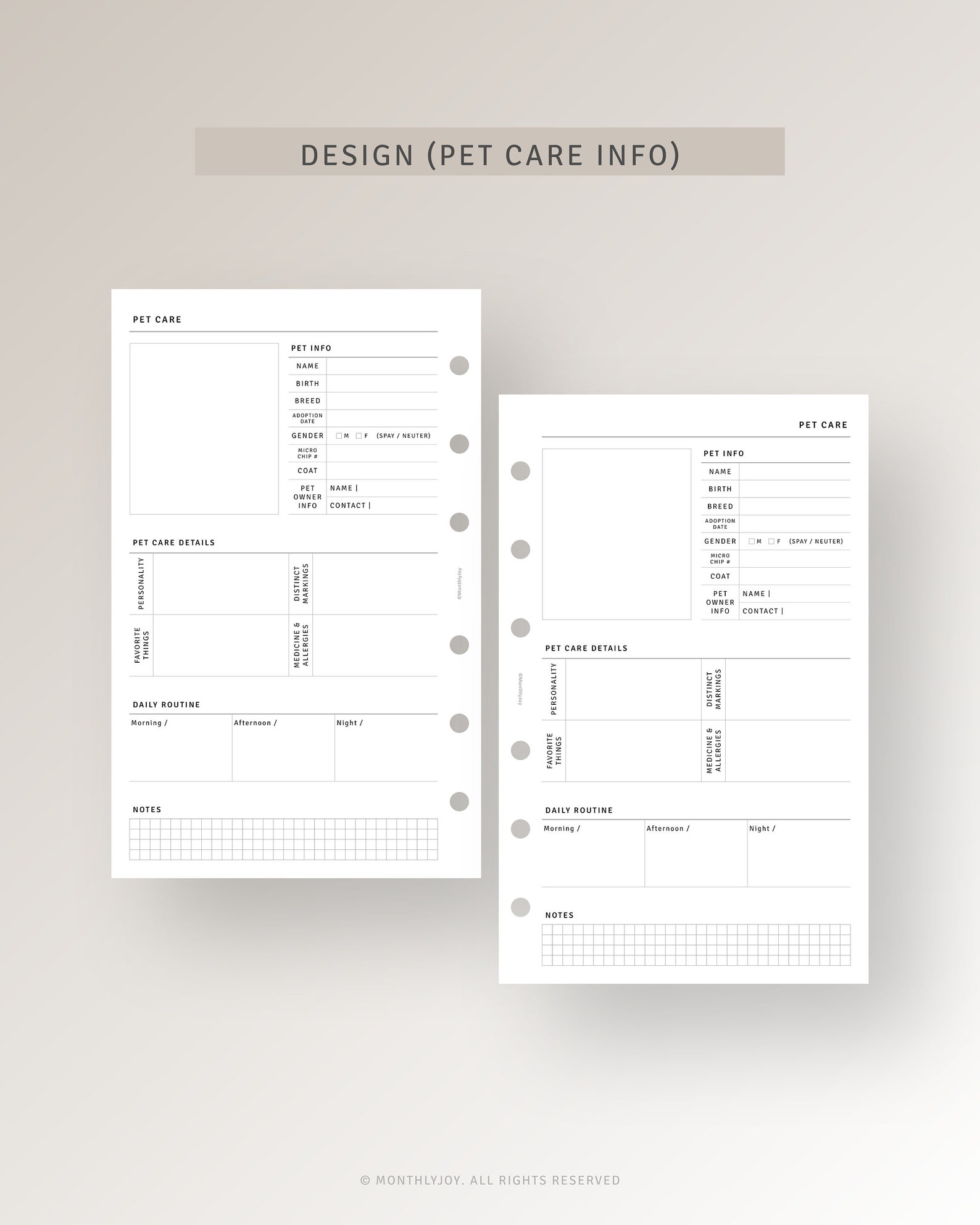 Pet Planner Printable FC Compact Inserts Puppy Health - Etsy