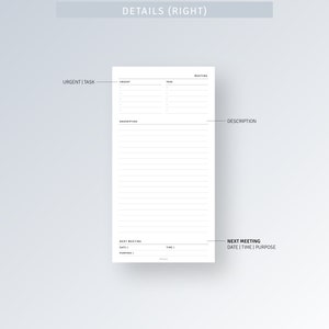 STANDARD TN | Meeting-Notizen druckbare Diskussionsnotizen-Seite, Vorlage für Meeting-Minuten, Agenda-Blatt für Arbeitsmeetings, Produktionsplaner PDF Bild 4