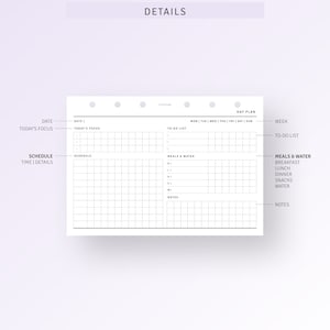Undated Daily Planner A6 Ring Printable Daily Schedule Organizer ...