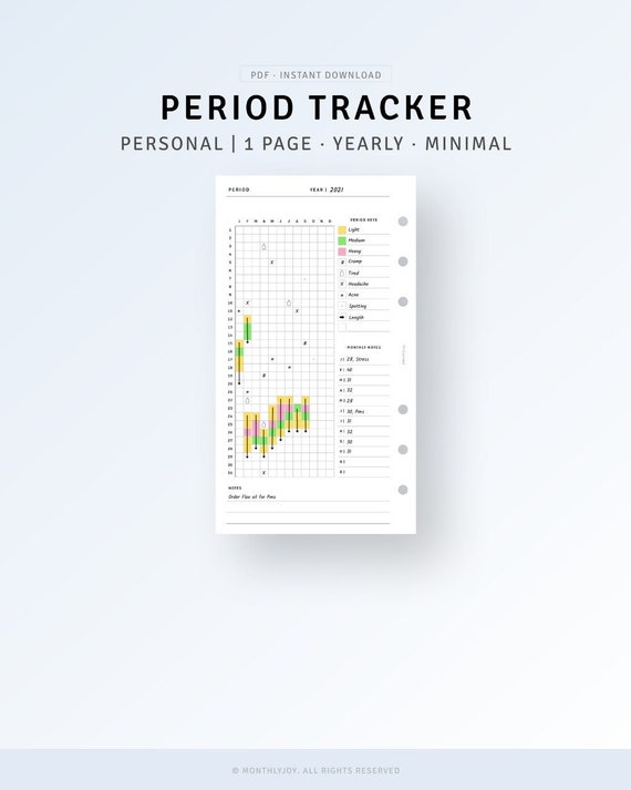 Personal, Period Tracker Printable Menstruation Log Tracker, Period Cycle Length Planner, Ovulation Tracking Chart, Digital Download