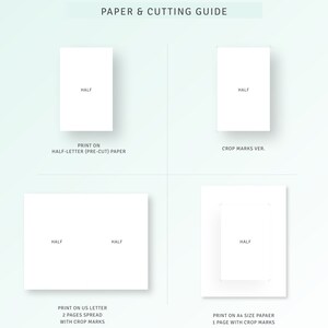 K&ouml;nnte beinhalten: Eine Anleitung zum Drucken und Schneiden von Papier f&uuml;r ein Projekt. Die Anleitung zeigt, wie man auf Halb-Briefpapier, US-Briefpapier und A4-Papier druckt. Die Anleitung zeigt auch, wie man das Papier auf die richtige Gr&ouml;&szlig;e zuschneidet.