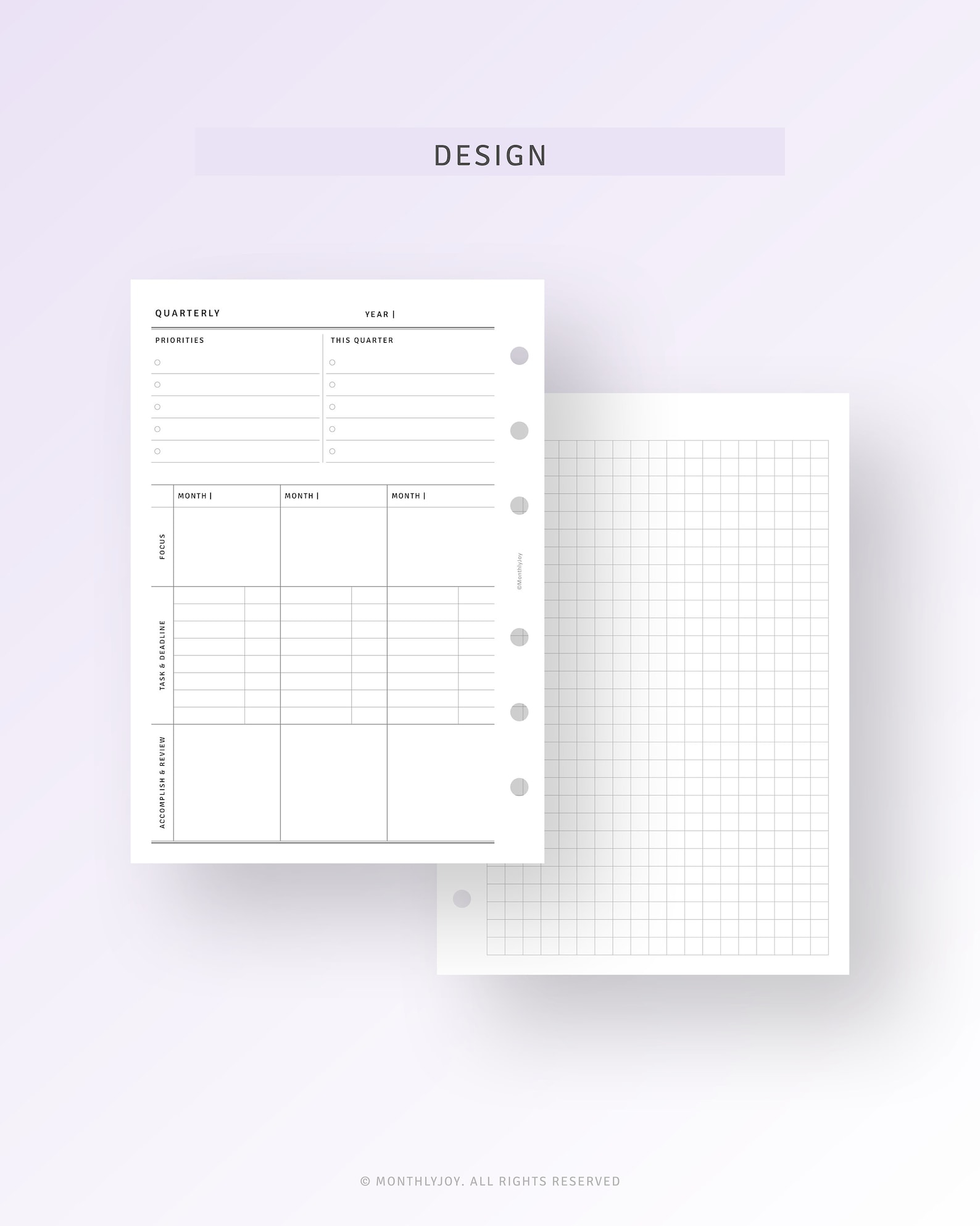 Quarterly Planner Printable Template A6 Inserts, Quarterly Goal Setting ...