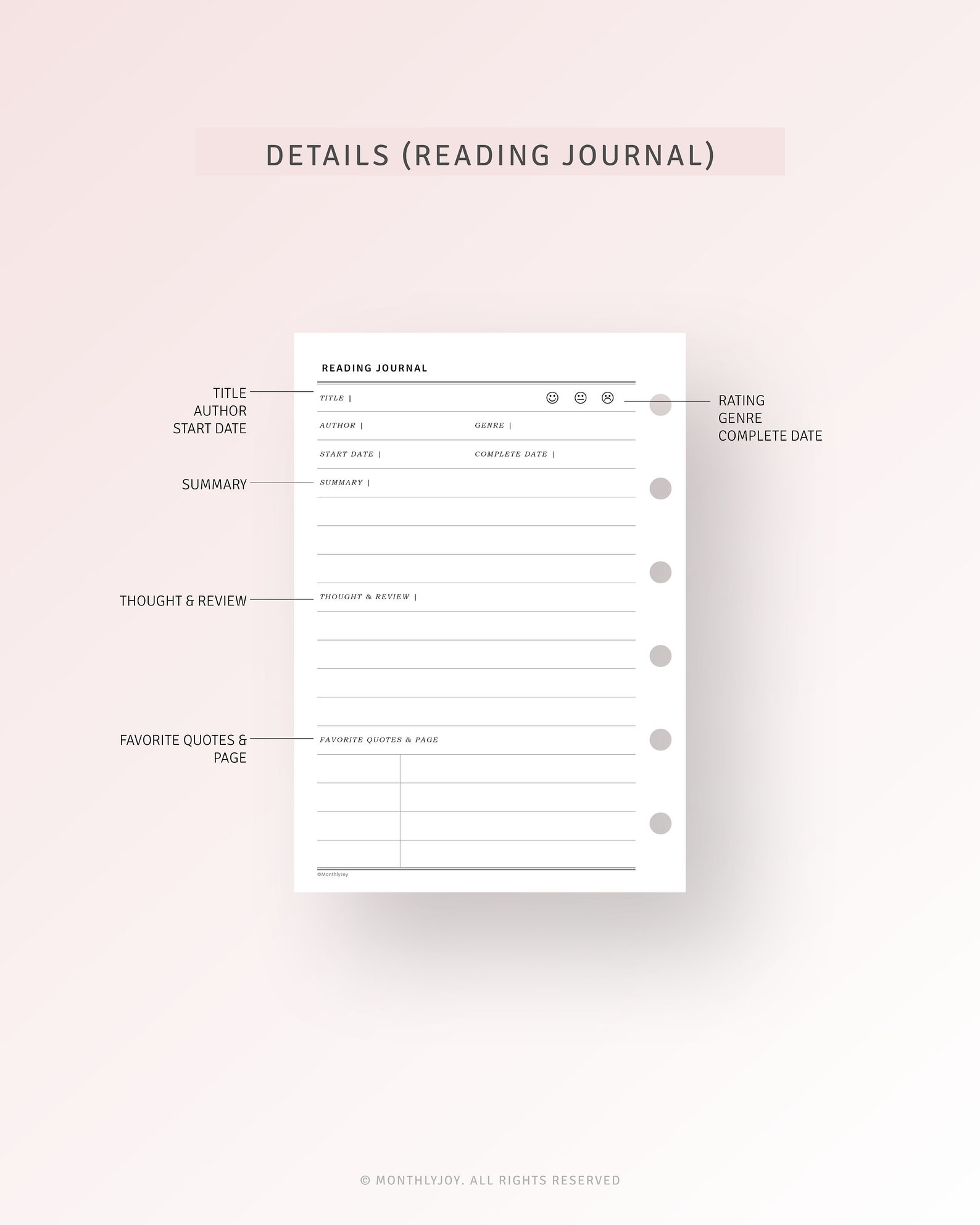 Pocket Plus Reading Tracker Printable Inserts Book Review - Etsy