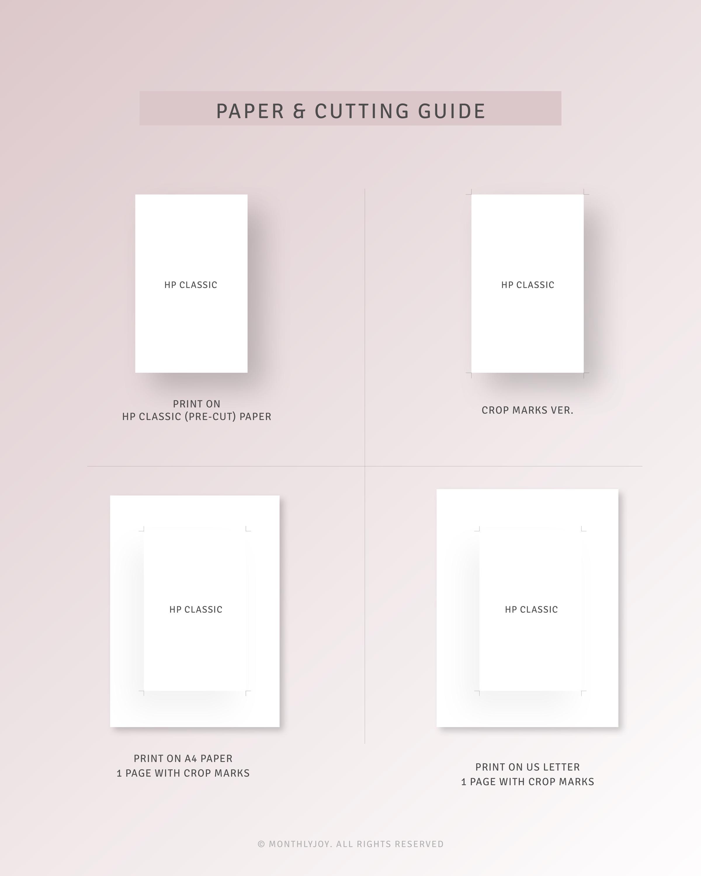 2026 Future Log Printable HP Classic Planner Inserts, Yearly Overview ...